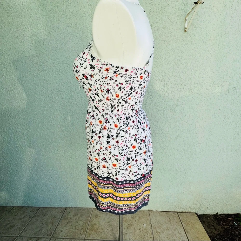 Abercrombie & Fitch M white floral sundress y2k summer feminine boho mini dress - Picture 4 of 12